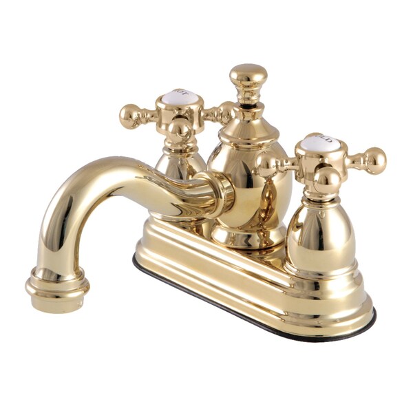 KS7102BX 4" Centerset Bathroom Faucet, Polished Brass
